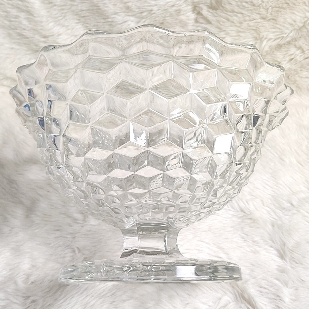 Fostoria Glass American Line 2056 12 1/2" Crystal Tom & Jerry Footed Punch Bowl - Picture 2 of 8